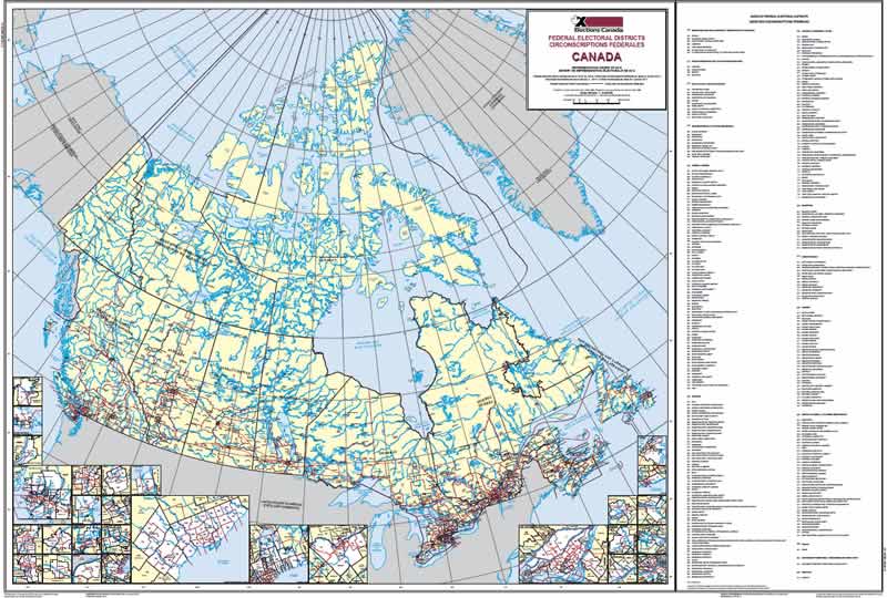 Federal Electoral Districts Map of Canada | Elections Canada's Civic